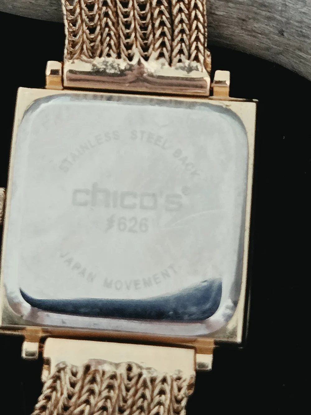 Women's Gold-Tone Square Dial Chico's  Bracelet Watch